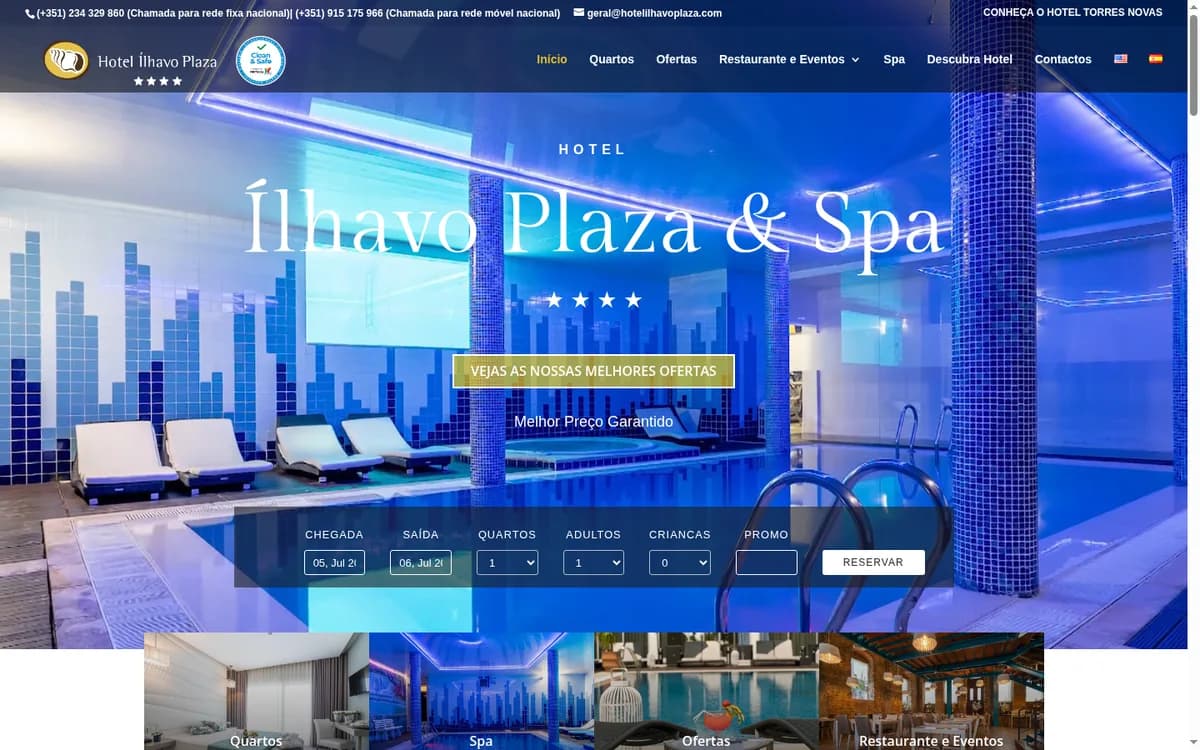 Web de Hotel Ílhavo Plaza